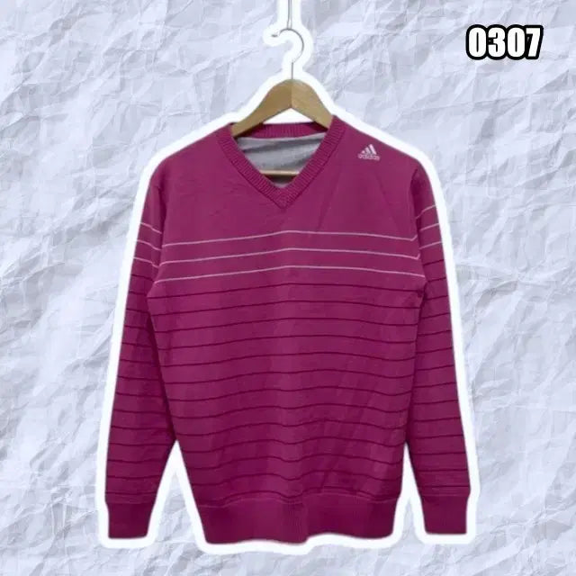 [BUNJANG] Nike Golf V-Neck Striped Knit Sweater / M 나이키 골프 V넥 스트라이프 니트
