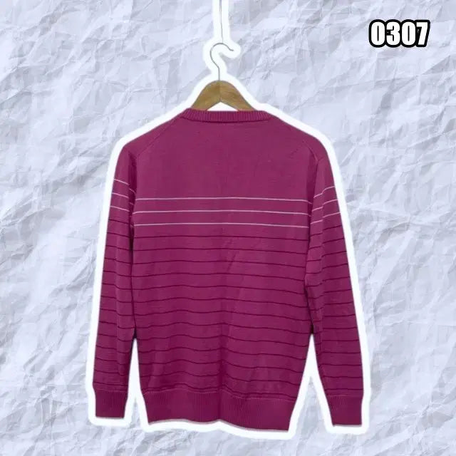 [BUNJANG] Nike Golf V-Neck Striped Knit Sweater / M 나이키 골프 V넥 스트라이프 니트