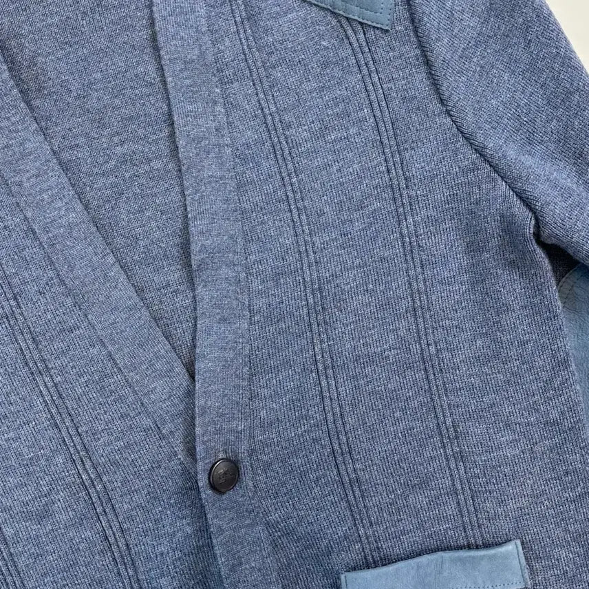 [BUNJANG] Burberry Knight Logo Patch Pocket Commando Knit Cardigan / 버버리 브라운 패치 포켓 기마로고 코만도 니트 가디건 M