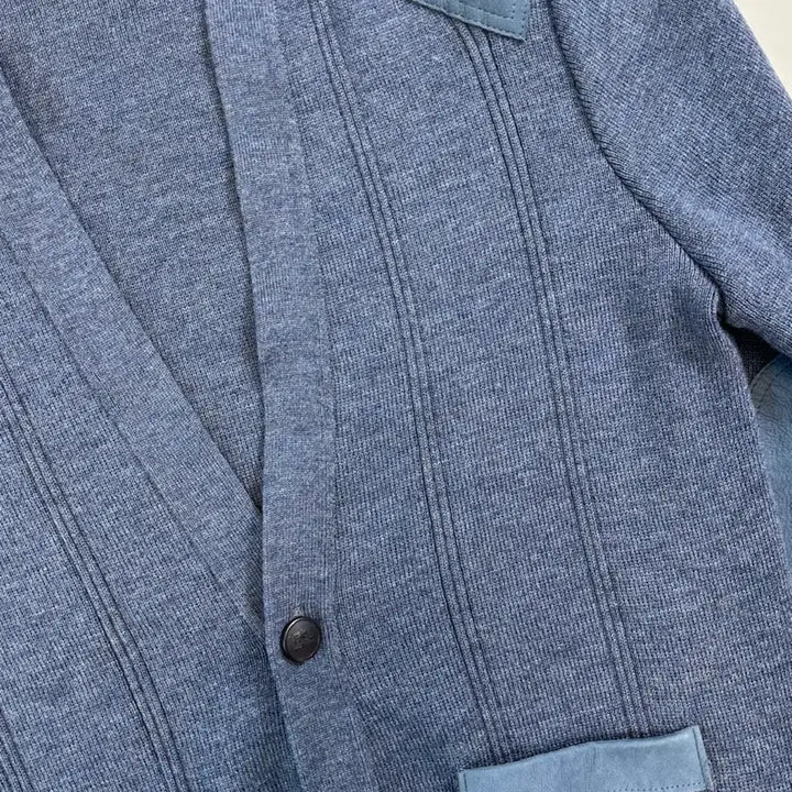 [BUNJANG] Burberry Knight Logo Patch Pocket Commando Knit Cardigan / 버버리 브라운 패치 포켓 기마로고 코만도 니트 가디건 M