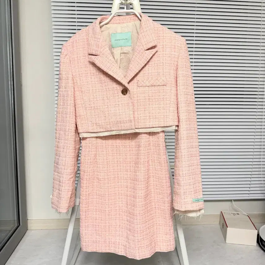 [BUNJANG] InstantFunk Tweed Jacket and Dress Bundle Set / 인스턴트펑크 트위드 자켓원피스 셋업