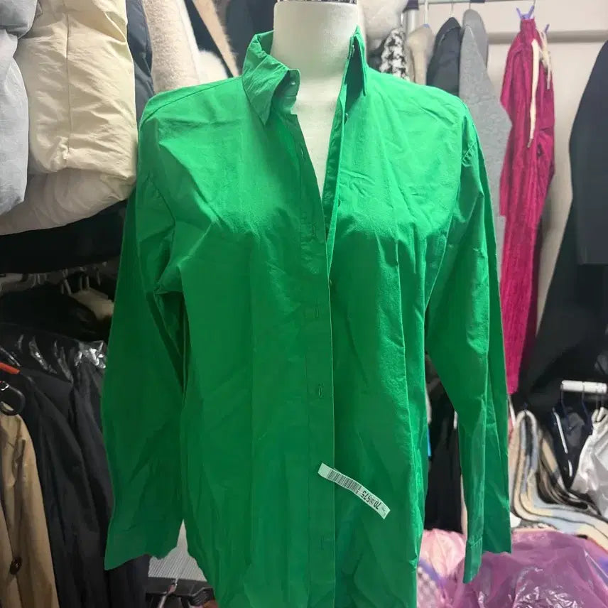 [BUNJANG] Green Button-Down Shirt / 초록색 남방 셔츠