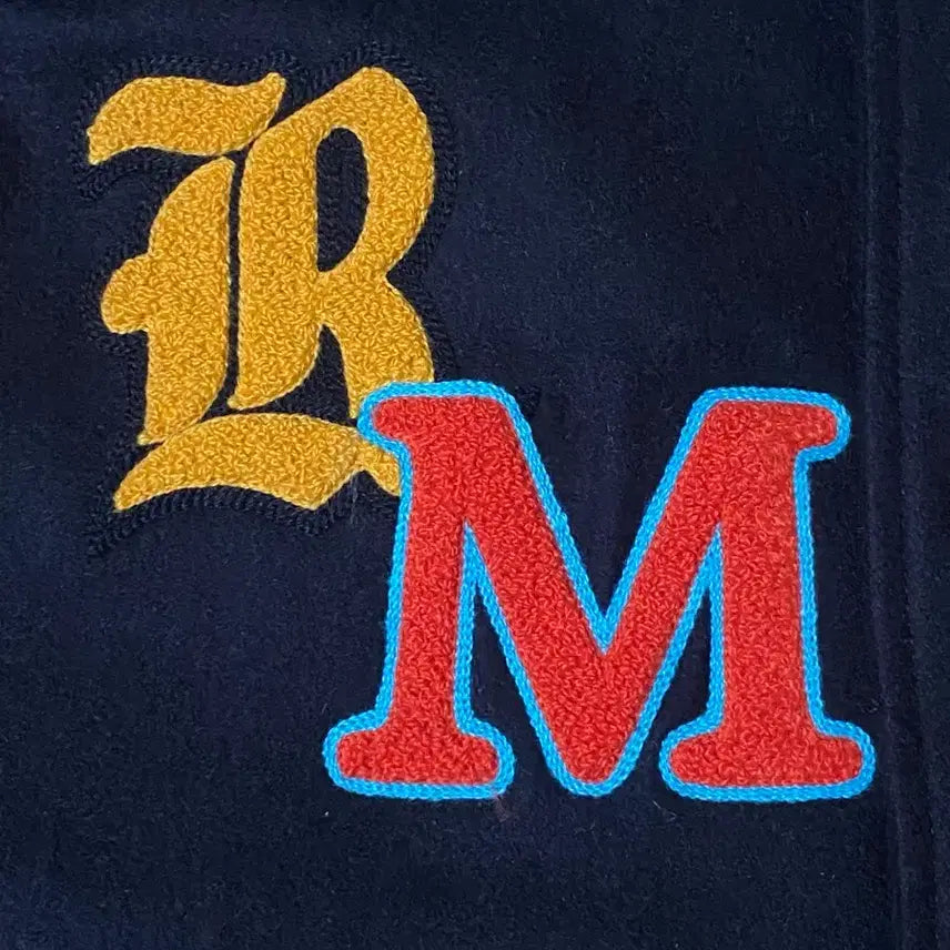 [BUNJANG] RomanticCrown Out Font Wool Varsity Jacket (Black) - M / RomanticCrown 로맨틱크라운 아웃폰트 울 바시티 자켓 M