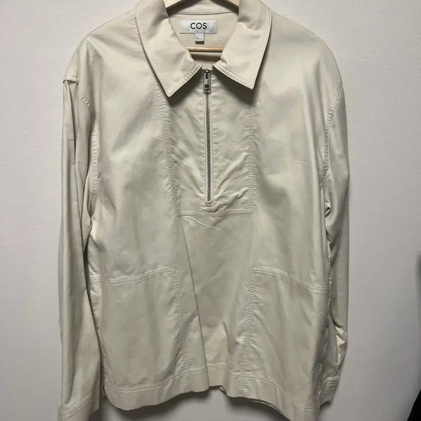 [BUNJANG] COS Half-Zip Up Shirt Ivory / [L] COS 코스 하프집업 셔츠 아이보리
