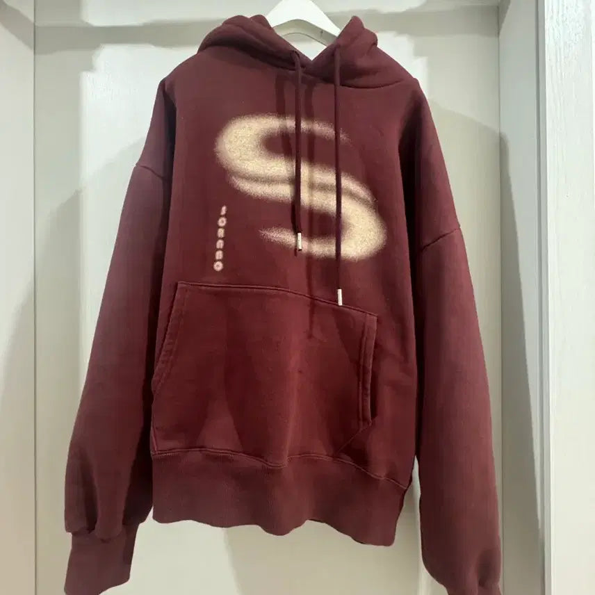 [BUNJANG] Sorano Burgundy Hoodie / 소라노 후드티