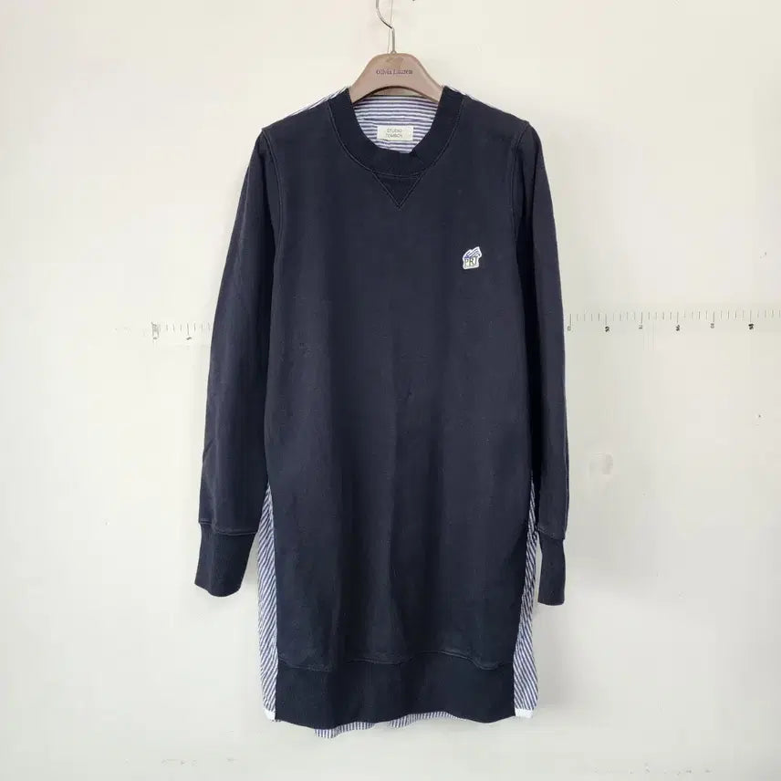 [BUNJANG] Studio Tomboy Long Striped Sweatshirt Dress / 스튜디오 톰보이 롱 맨투맨 원피스