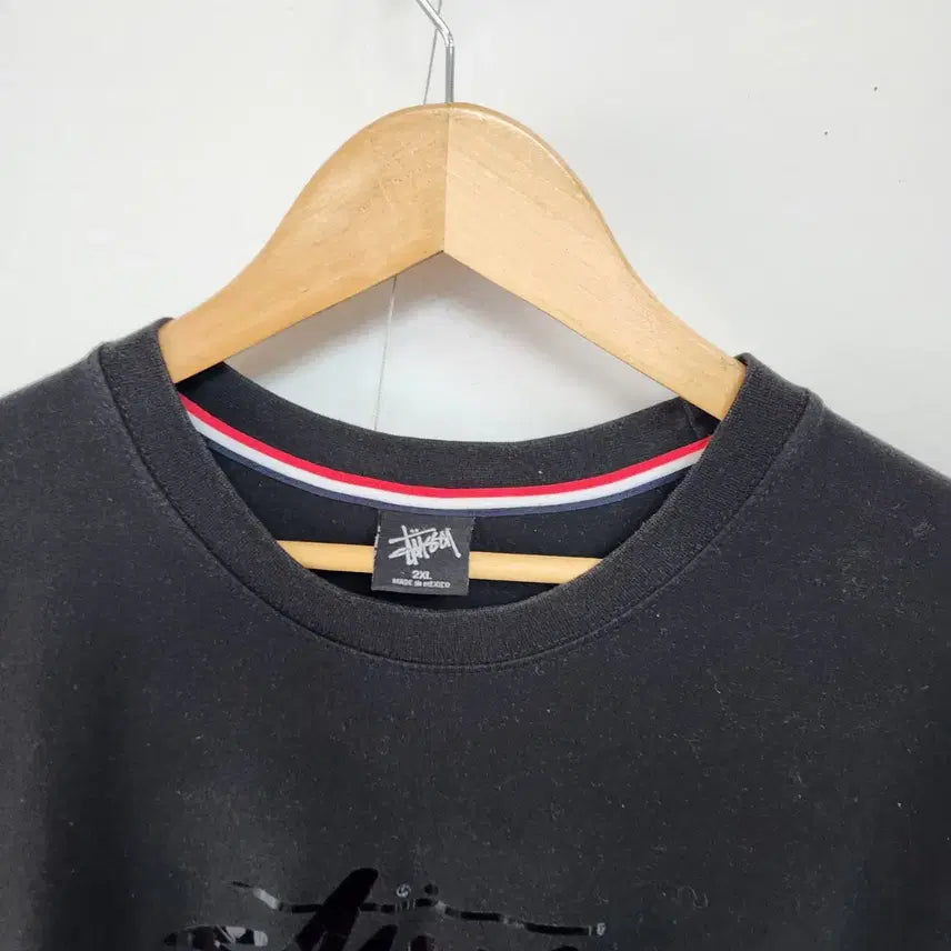 [BUNJANG] Stussy Black Short Sleeve T-shirt / 스투시 블랙 반팔 티셔츠 프린팅