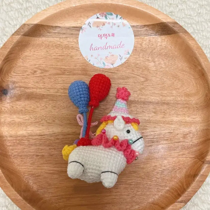 [BUNJANG] Handmade Crochet Unicorn Keyring / 핸드메이드 뜨개 유니콘 인형 키링