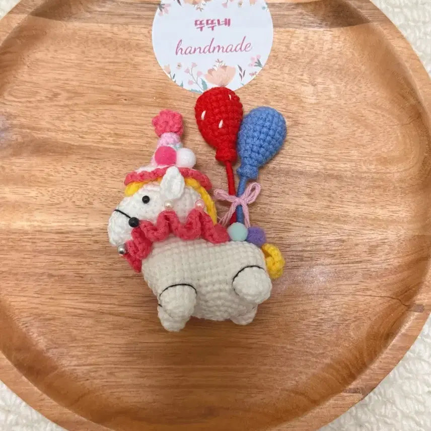 [BUNJANG] Handmade Crochet Unicorn Keyring / 핸드메이드 뜨개 유니콘 인형 키링