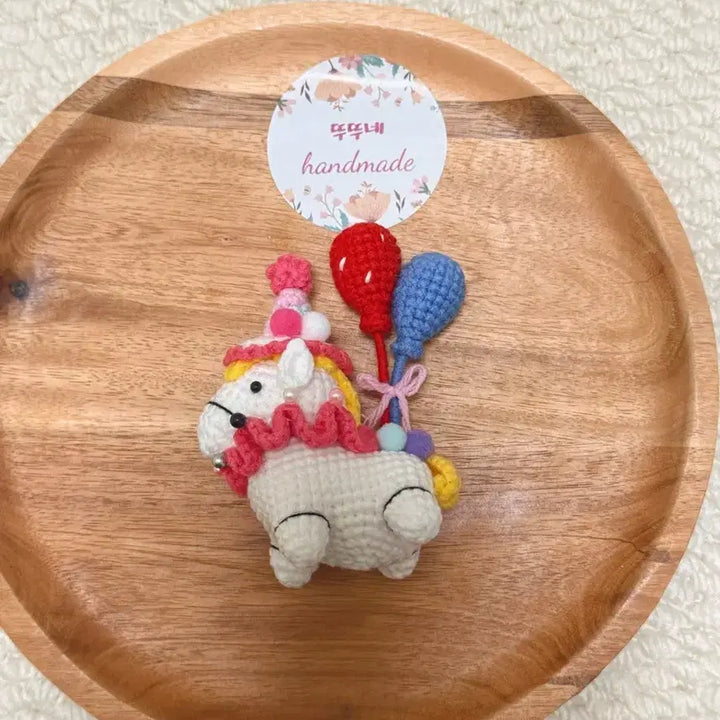 [BUNJANG] Handmade Crochet Unicorn Keyring / 핸드메이드 뜨개 유니콘 인형 키링