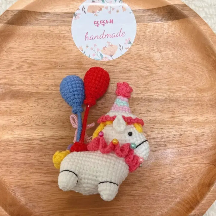 [BUNJANG] Handmade Crochet Unicorn Keyring / 핸드메이드 뜨개 유니콘 인형 키링