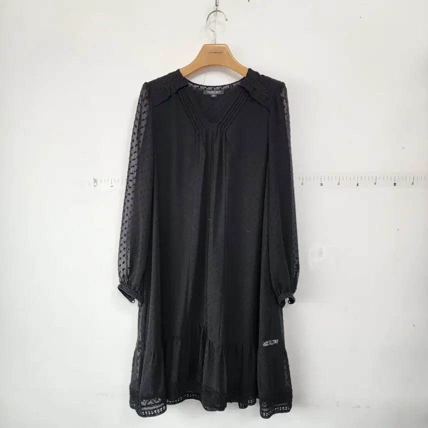 [BUNJANG] Thursday Island Long Black Dress / 써스데이아일랜드 블랙 롱 원피스
