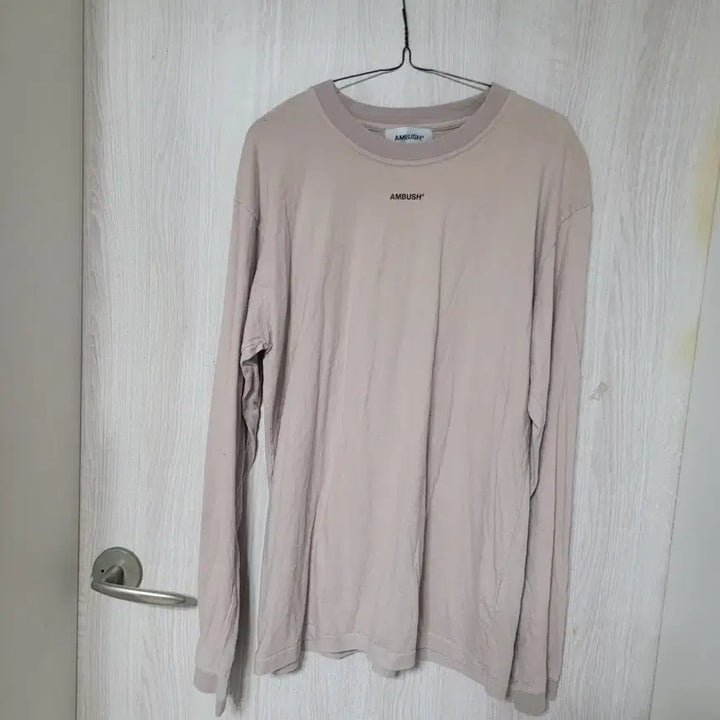 [BUNJANG] AMBUSH Beige Long Sleeve T-shirt / AMBUSH 엠부쉬 베이지색 긴팔 티셔츠