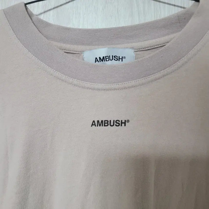 [BUNJANG] AMBUSH Beige Long Sleeve T-shirt / AMBUSH 엠부쉬 베이지색 긴팔 티셔츠