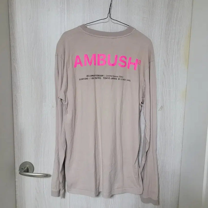 [BUNJANG] AMBUSH Beige Long Sleeve T-shirt / AMBUSH 엠부쉬 베이지색 긴팔 티셔츠