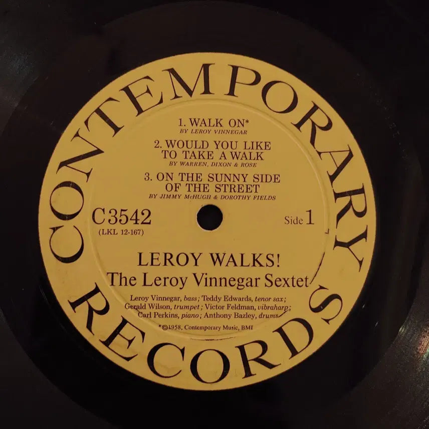 [BUNJANG] Leroy Vinnegar Original Jazz LP / ORIGINAL JAZZ LP - LEROY VINNEGAR