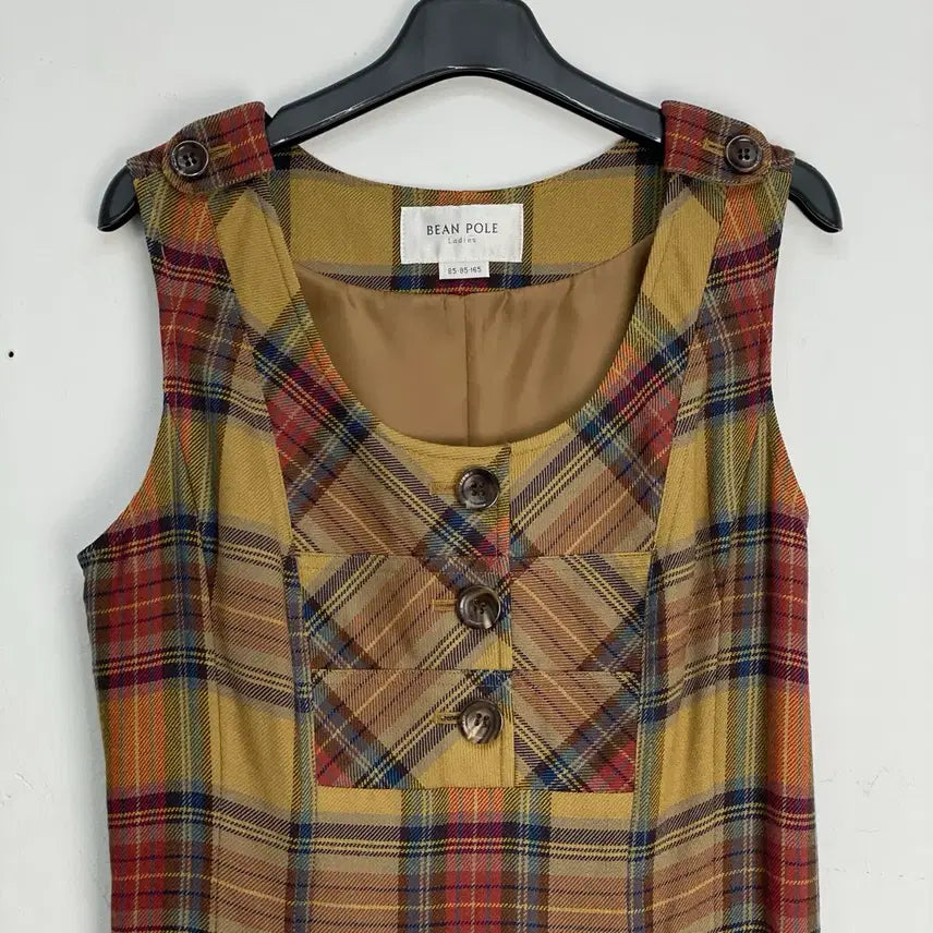 [BUNJANG] BEAN POLE Checked Pattern Dress / BEAN POLE 빈폴 체크 패턴 원피스