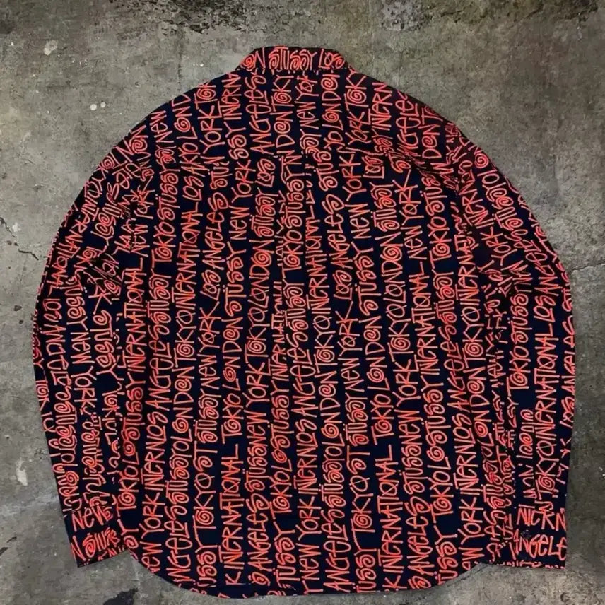 [BUNJANG] Stussy Full Logo Shirt / 스윙잉서울 스투시 00s 풀로고 셔츠