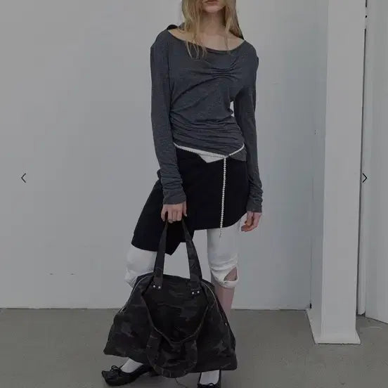 [SOLD OUT] LCDC 레이어드 카모 토트백 다크그레이