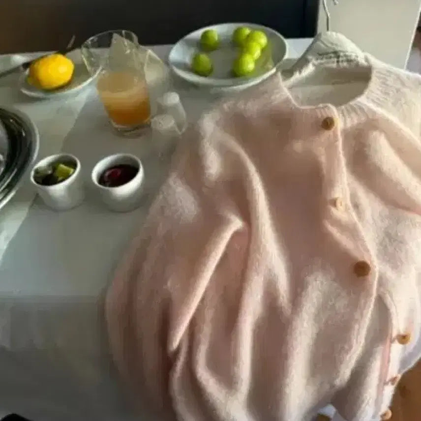 [BUNJANG] From.J Pinter Baby Pink Cardigan / [새상품] 프롬제이 핀터재질 봄 가디건 원가 11.8 베이비핑크 벚꽃색!