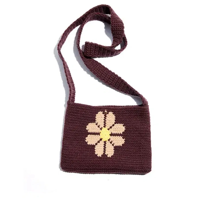 [BUNJANG] Niro Serendipity JJJ DAiSY Knit Bag Brown / 니로 세렌디피티 JJJ DAiSY KNiT BAG BROWN 