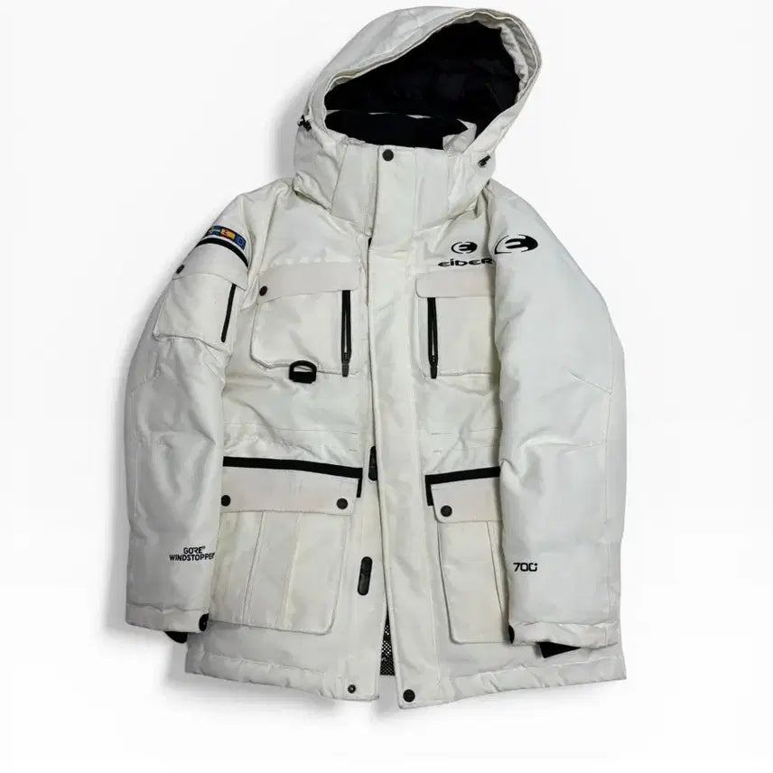 [BUNJANG] Aider White Goose Down Padded Jacket / 아이더 화이트 구스다운 패딩 700필 M