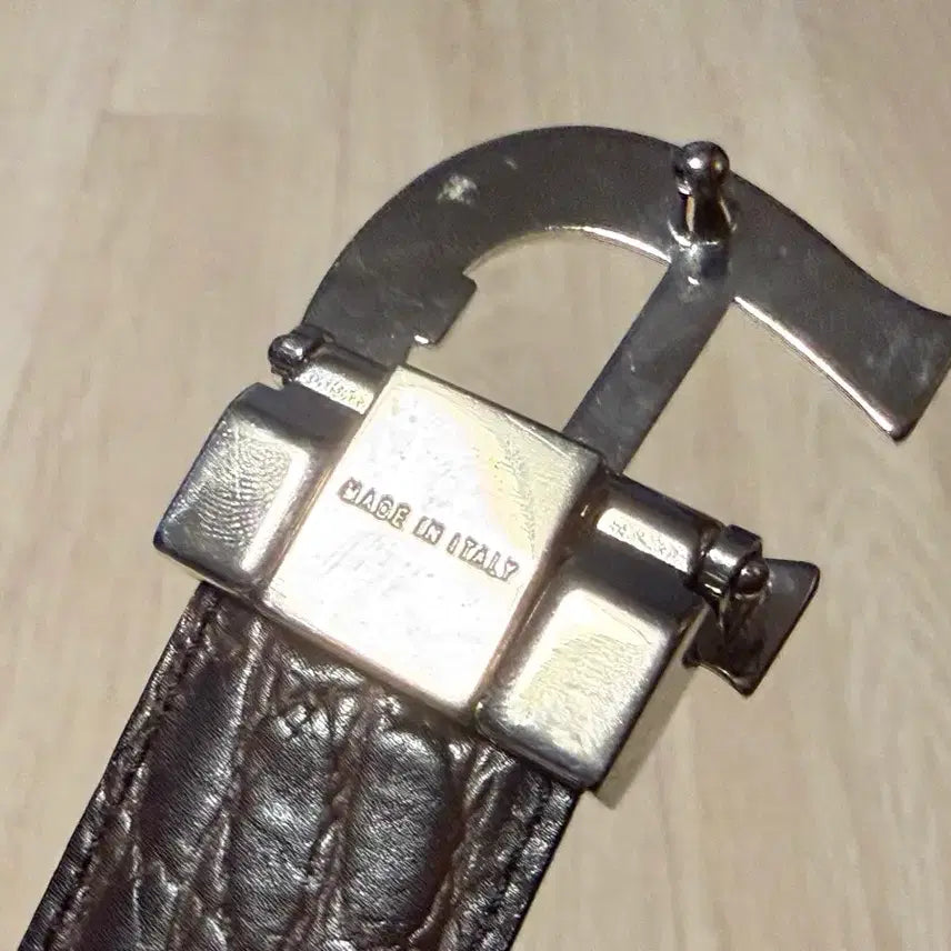 [BUNJANG] AIGNER Black Belt 97cm / 아이그너 정장 벨트 블랙 97cm
