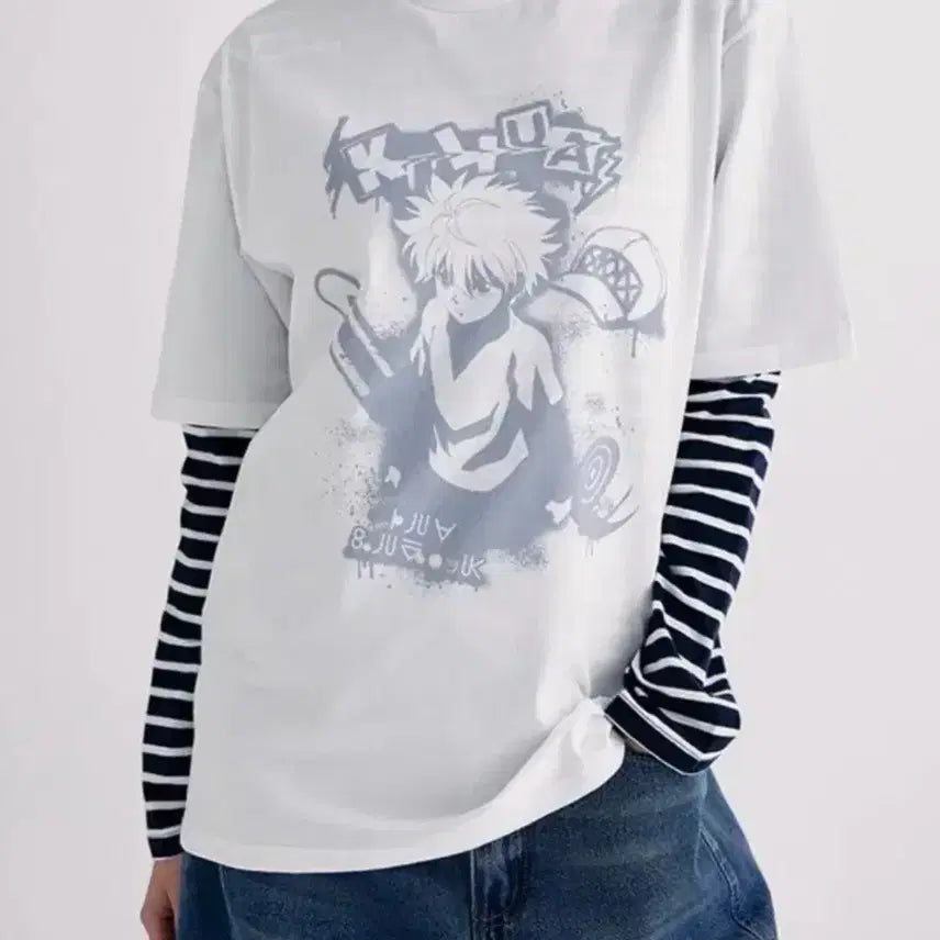 [BUNJANG] Spao Hunter x Hunter Killua Short Sleeve T-shirt (S Size) / (구함) 스파오 헌헌 키르아 반팔티 S사이즈