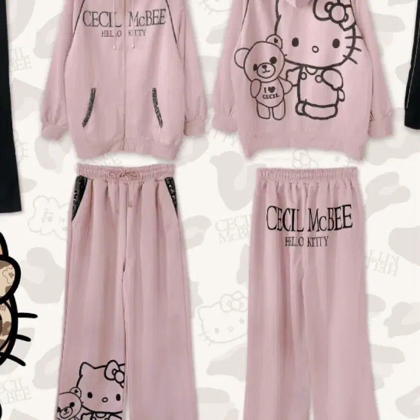 [BUNJANG] Cecil McBee Hello Kitty Pink Set / 세실맥비X헬로키티 셋업 핑크