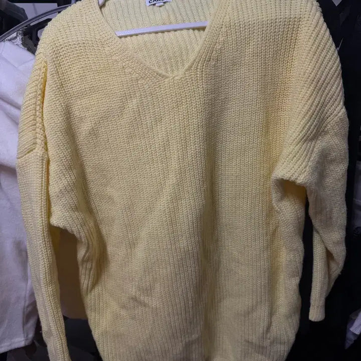 [BUNJANG] Generic M V-neck Oversized Sweater / 니트 오버핏 M 브이넥 스웨터