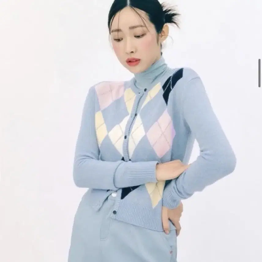 [BUNJANG] GROVE Cha Jungwon Argyle Set / 그로브 차정원 아가일 셋업
