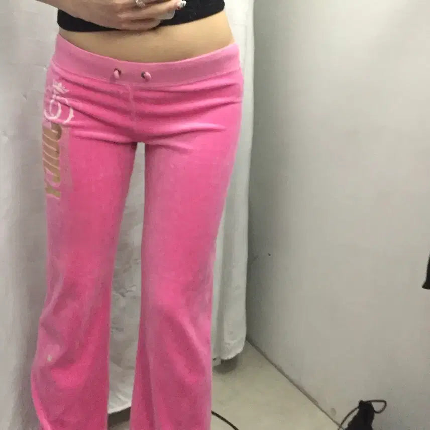 [SOLD OUT] Juicy Couture 쥬시꾸뛰르 핑크 벨벳 팬츠