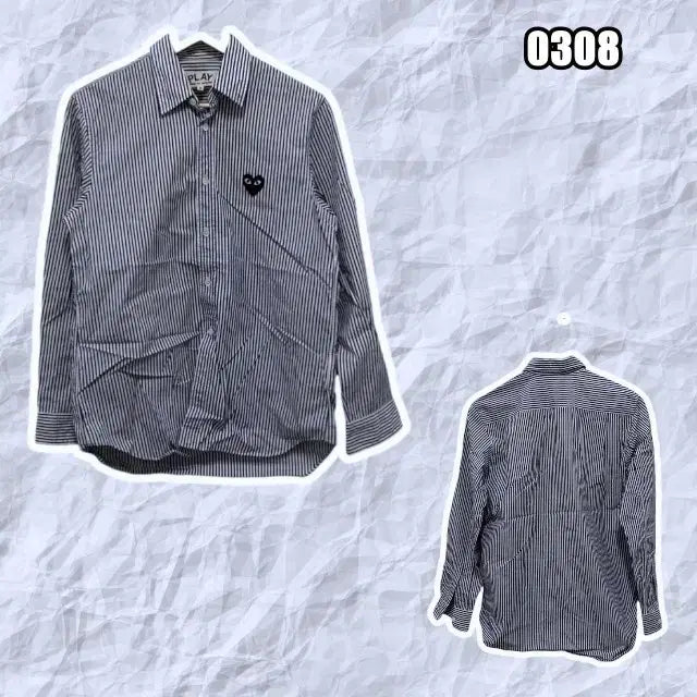 [BUNJANG] Comme des Garcons Stripe Heart Emblem Men&