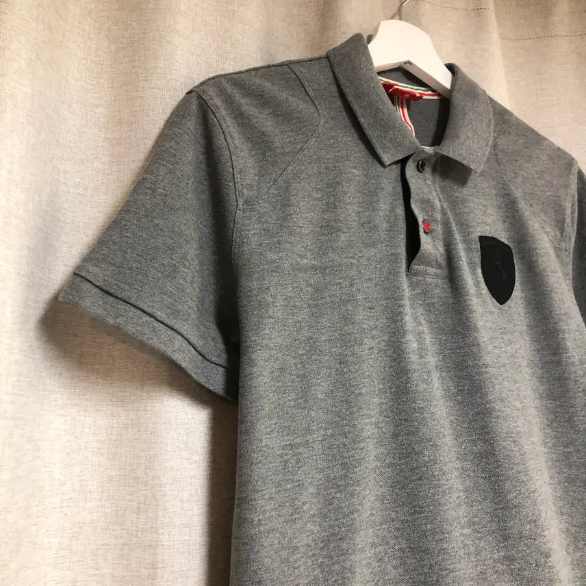 [BUNJANG] Puma Ferrari Polo Shirt Gray M / 페라리 푸마 카라티 반팔 PK 티셔츠 그레이 M