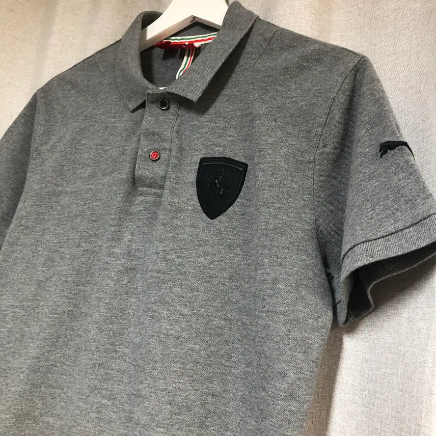 [BUNJANG] Puma Ferrari Polo Shirt Gray M / 페라리 푸마 카라티 반팔 PK 티셔츠 그레이 M