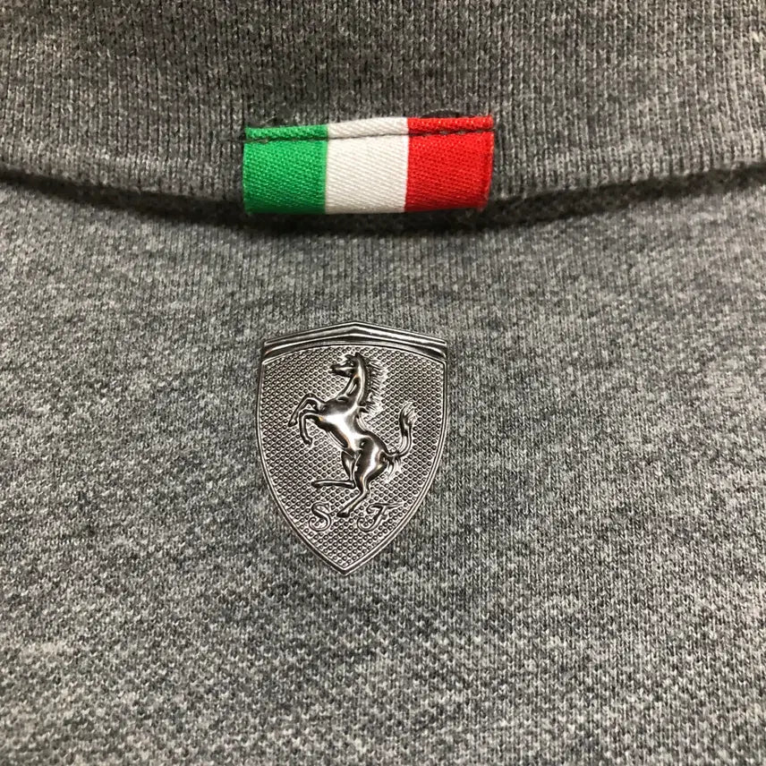 [BUNJANG] Puma Ferrari Polo Shirt Gray M / 페라리 푸마 카라티 반팔 PK 티셔츠 그레이 M
