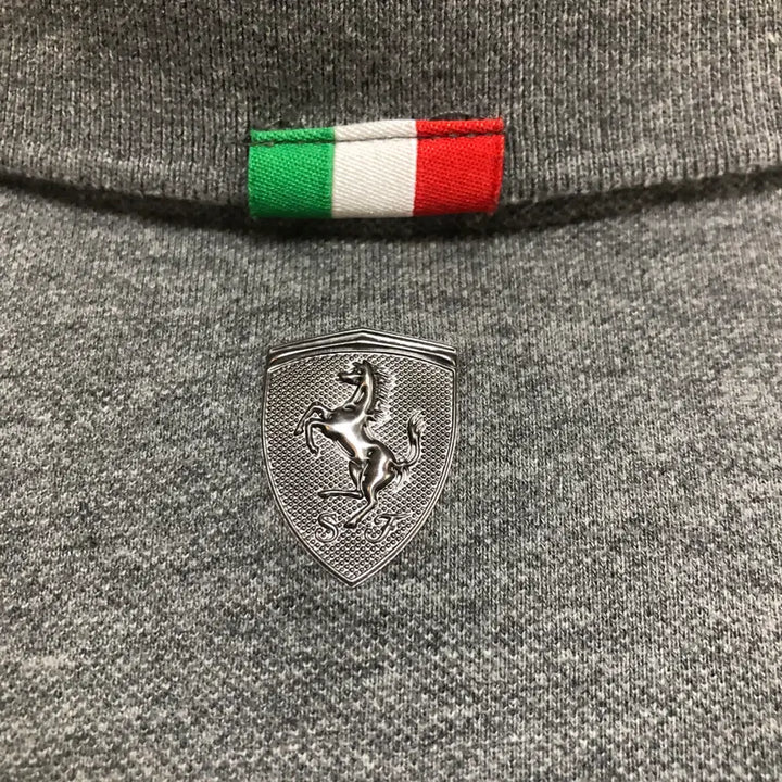 [BUNJANG] Puma Ferrari Polo Shirt Gray M / 페라리 푸마 카라티 반팔 PK 티셔츠 그레이 M