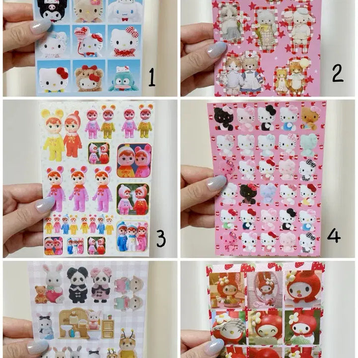 [BUNJANG] Vintage Retro Toy Stickers Set / 빈티지레트로 토이스티커 헬로키티 마이멜로디 실바니안 다꾸폰꾸 골라서2개셋