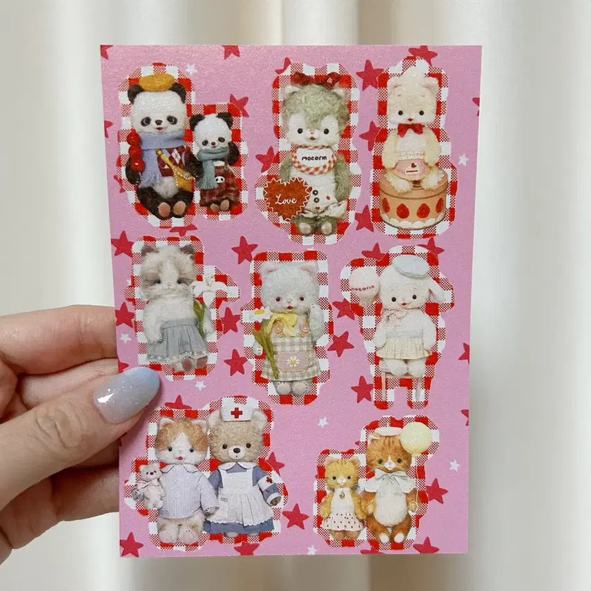 [BUNJANG] Vintage Retro Toy Stickers Set / 빈티지레트로 토이스티커 헬로키티 마이멜로디 실바니안 다꾸폰꾸 골라서2개셋