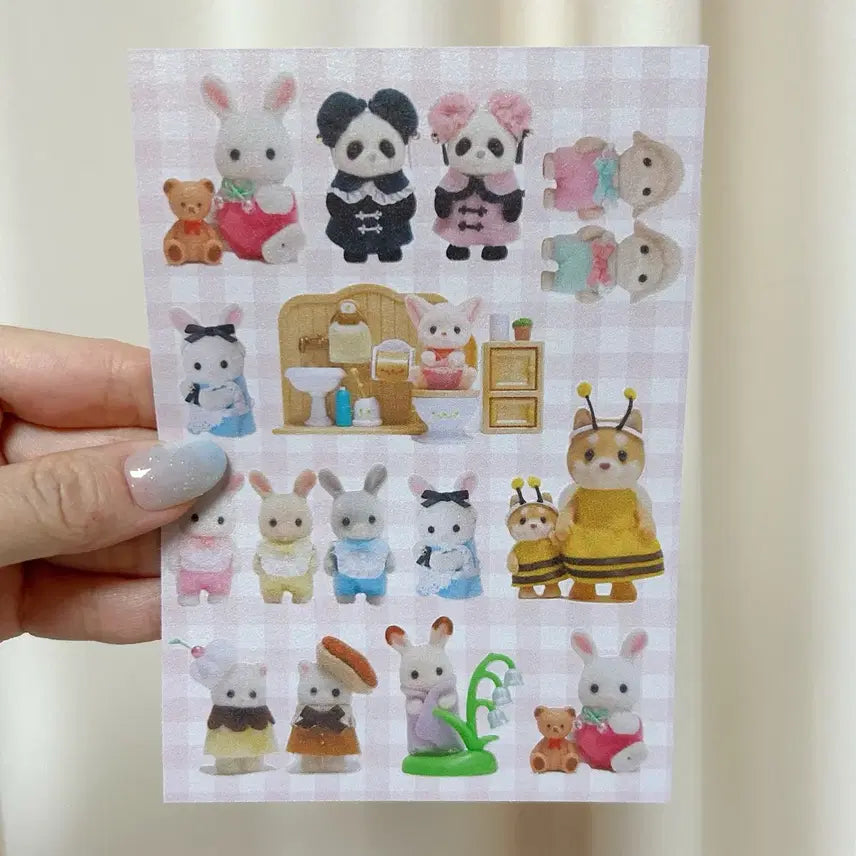 [BUNJANG] Vintage Retro Toy Stickers Set / 빈티지레트로 토이스티커 헬로키티 마이멜로디 실바니안 다꾸폰꾸 골라서2개셋
