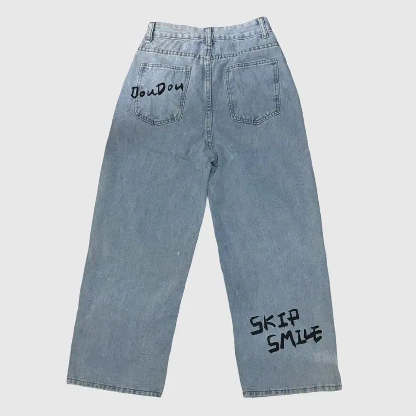 [BUNJANG] Dog Pattern Denim Pants / 강아지패턴 데님 ; 하라주쿠 모리걸 그런지룩 y2k 핀터깔