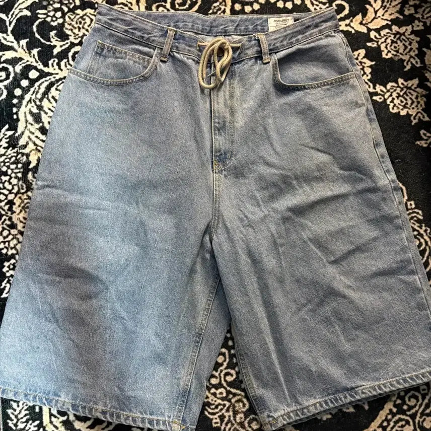 [BUNJANG] BS Rabbit Carpenter Denim Shorts / 비에스래빗 카펜터 데님 쇼츠 팬츠