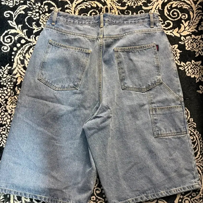 [BUNJANG] BS Rabbit Carpenter Denim Shorts / 비에스래빗 카펜터 데님 쇼츠 팬츠