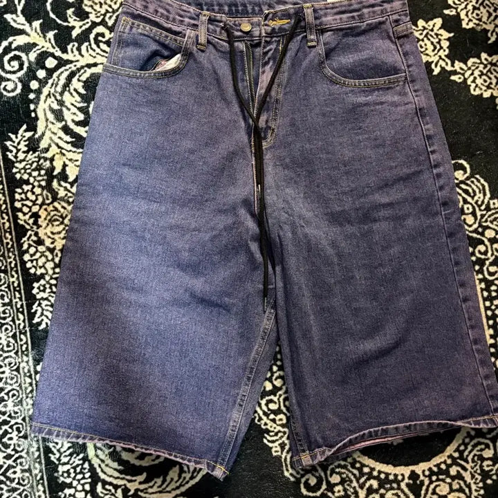 [BUNJANG] BS Rabbit Carpenter Denim Shorts / 비에스래빗 카펜터 데님 쇼츠 팬츠
