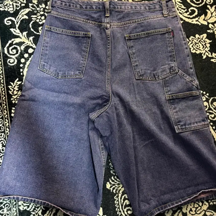 [BUNJANG] BS Rabbit Carpenter Denim Shorts / 비에스래빗 카펜터 데님 쇼츠 팬츠
