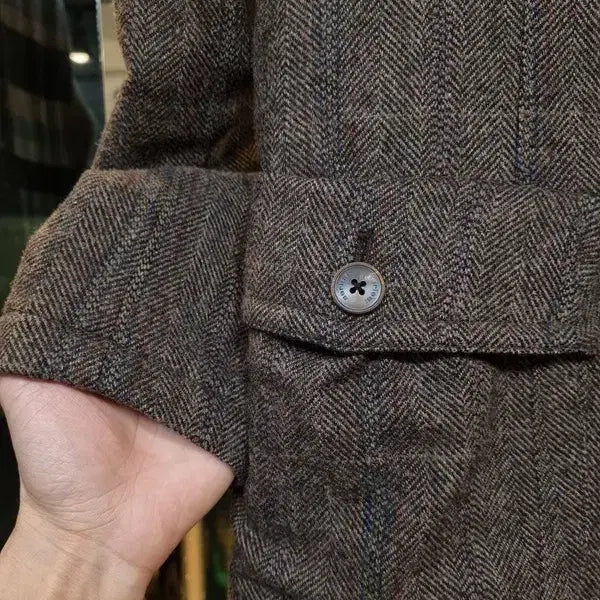 [BUNJANG] Series Classic Wool Herringbone Pattern Jacket / 시리즈 클래식 울 100% 해링본 패턴 실사이즈 M 자켓