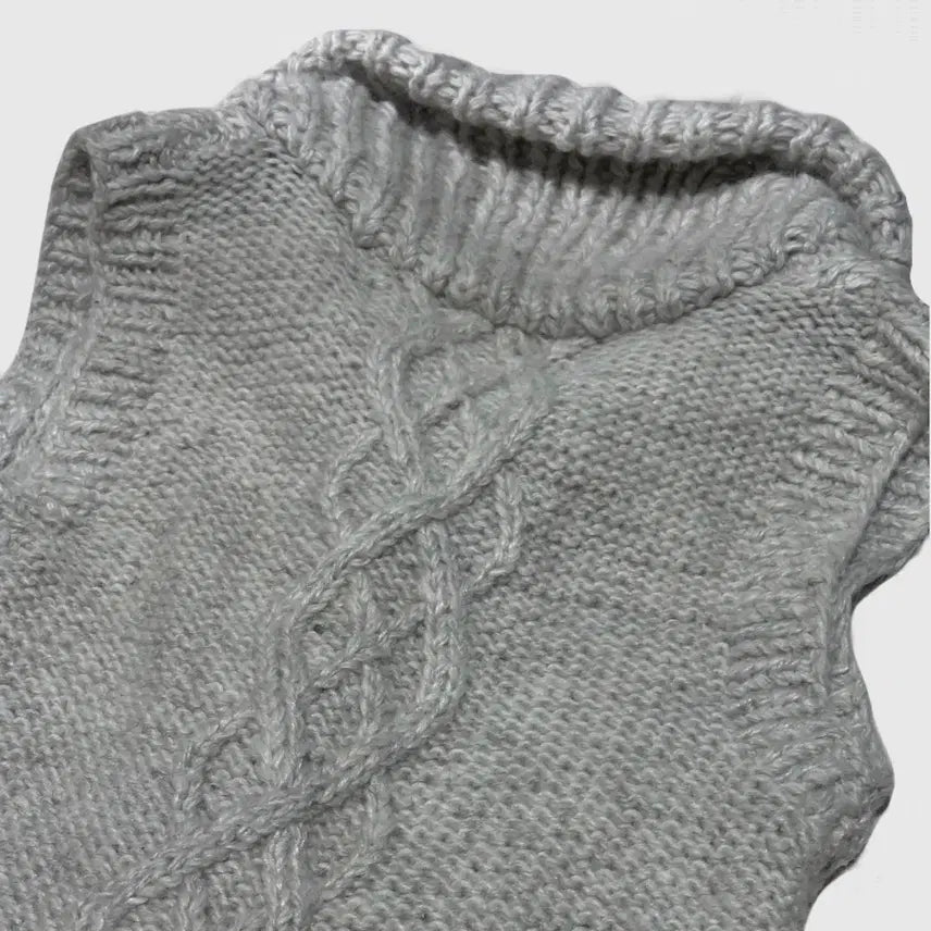 [BUNJANG] Gray Knit Vest / 그레이 니트조끼