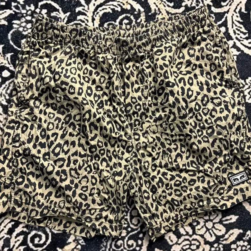 [BUNJANG] Obey Punchdrunk Parties Leopard Shorts / 오베이 / 펀치드렁크파티즈 쇼츠 팬츠
