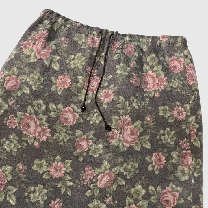 [BUNJANG] Floral Pattern Long Skirt / 플라워패턴 롱스커트 ; y2k 그런지룩 모리걸 핀터깔