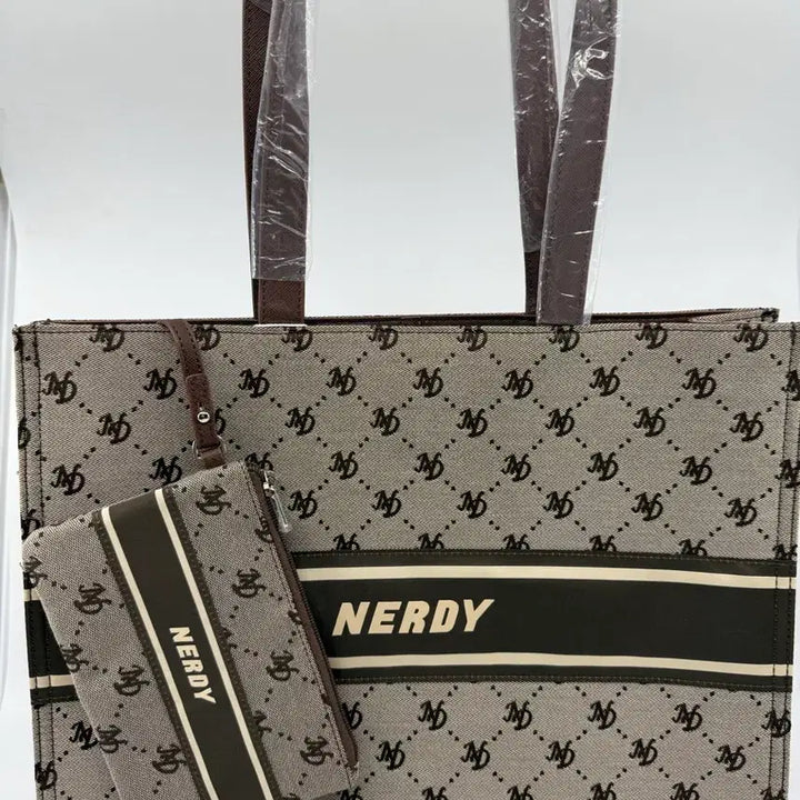 [BUNJANG] Nerdy Monogram Tote Bag and Card Wallet Set / 널디 모노그램 토트백 + 카드지갑 세트